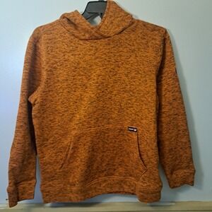 Canada Weather Gear Orange Black Hoodie Size M Elbow Patches Stretchy Thick